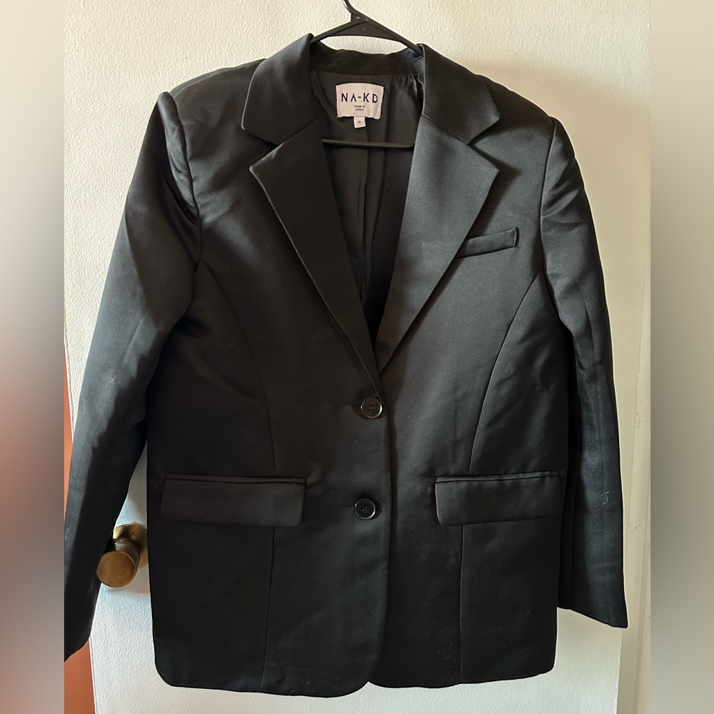 NA-KD Black oversized Blazer
